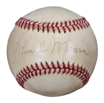 Thurman Munson Single Signed OAL MacPhail Baseball (JSA)
